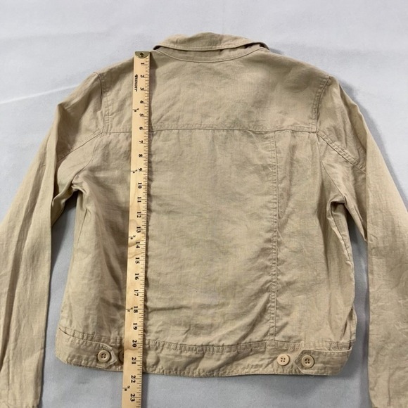Quince European Linen Jacket Women Medium Driftwood Tan Lightweight Pockets - Picture 10 of 11